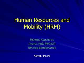 human resources and mobility hrm