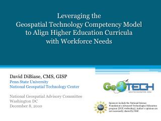 Leveraging the Geospatial Technology Competency Model to Align Higher Education Curricula
