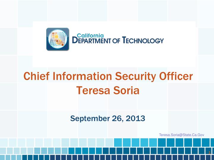 chief information security officer teresa soria