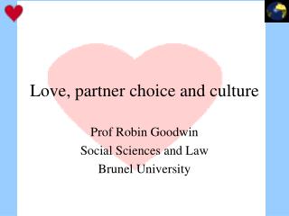 Love, partner choice and culture