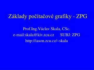 z klady po ta ov grafiky zpg
