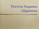 Pairwise Sequence Alignments - slide 1