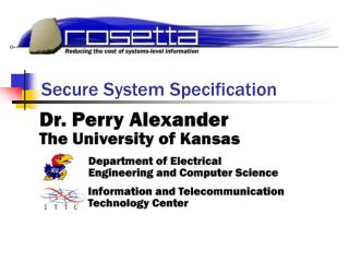 Secure System Specification