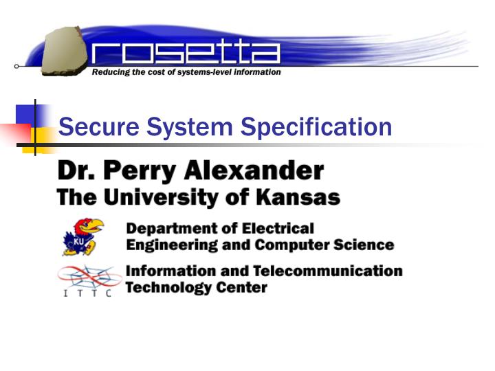 secure system specification