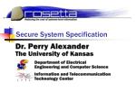 Secure System Specification - slide 1