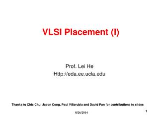 VLSI Placement (I)