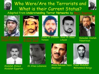 Who Were/Are the Terrorists and What is their Current Status?