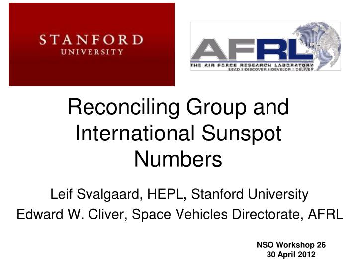 reconciling group and international sunspot numbers