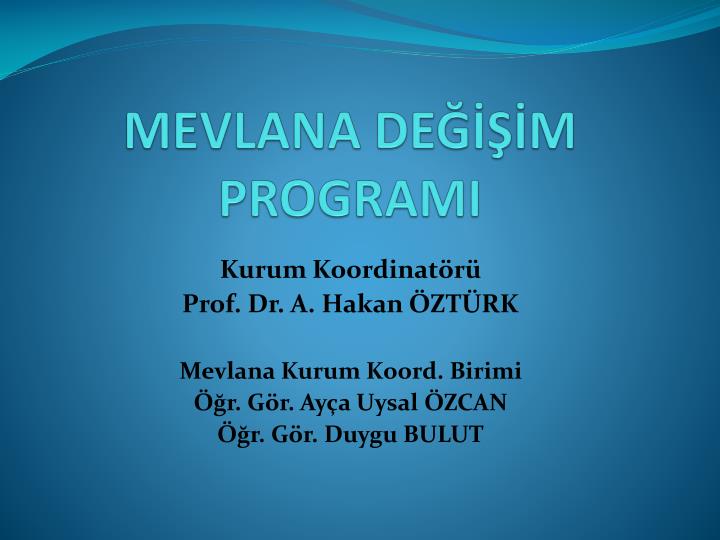 mevlana de m programi