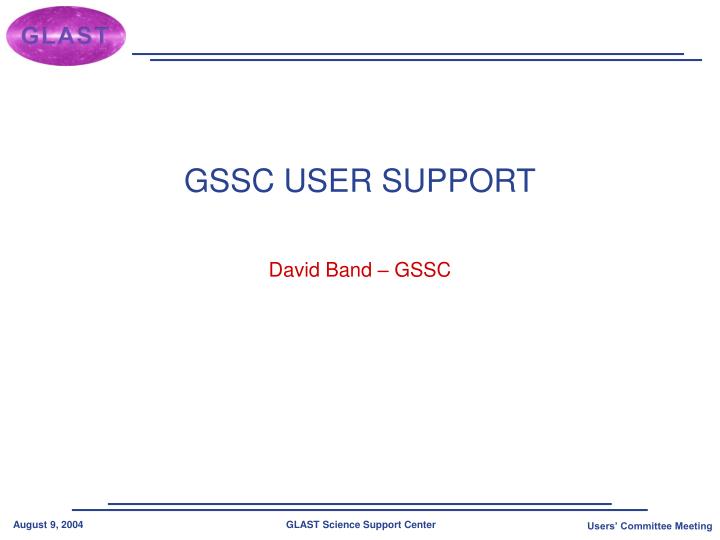 gssc user support