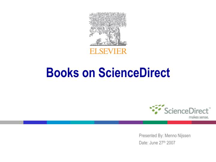 books on sciencedirect