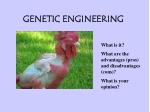 GENETIC ENGINEERING - slide 1