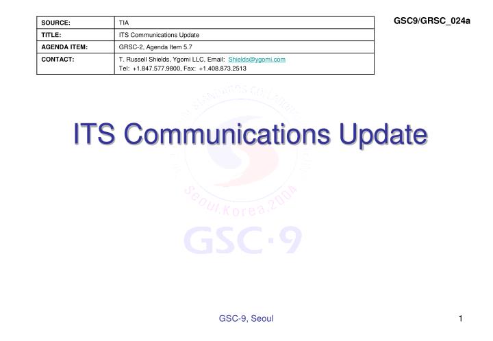 its communications update