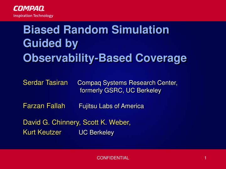 biased random simulation guided by observability based coverage