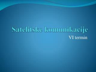 satelitske komunikacije