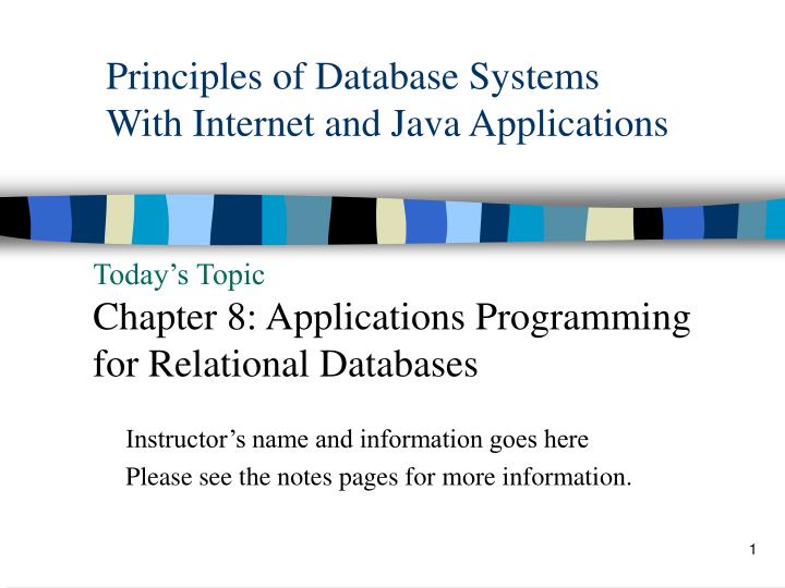 principles of database systems with internet and java applications