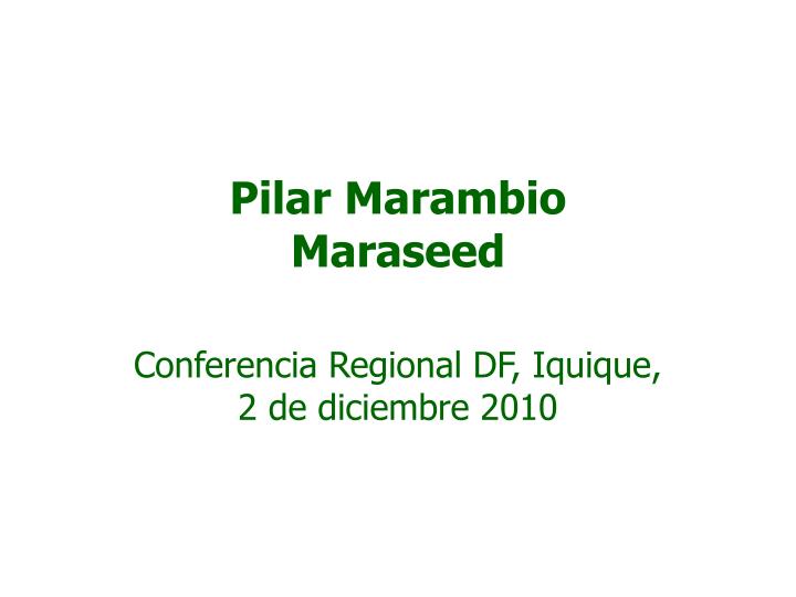pilar marambio maraseed