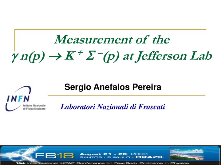 measurement of the n p k p at jefferson lab