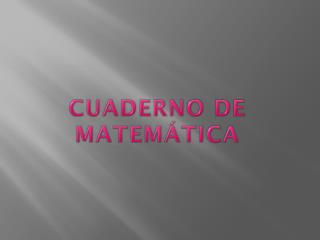 cuaderno de matem tica