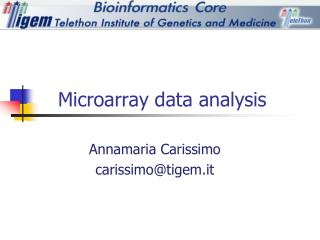 Microarray data analysis