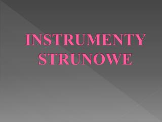 instrumenty strunowe