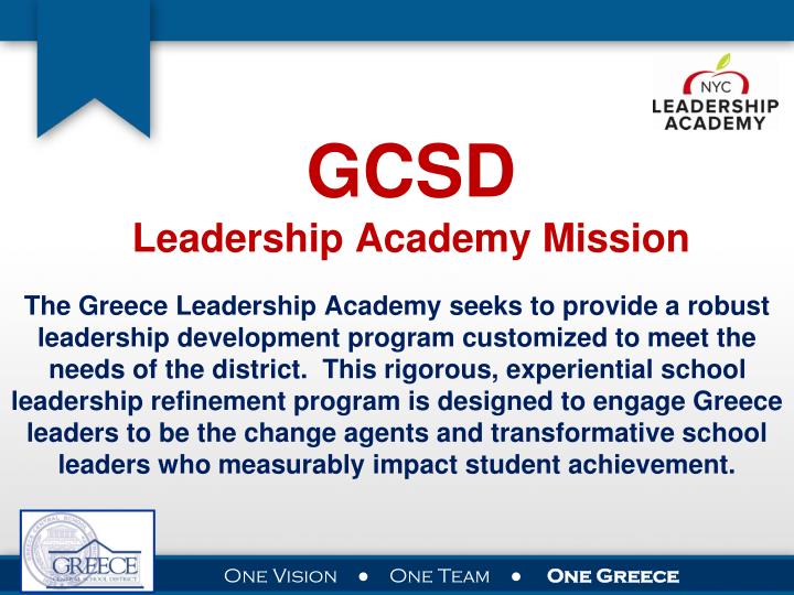 gcsd leadership academy mission