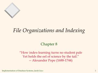 file organizations and indexing