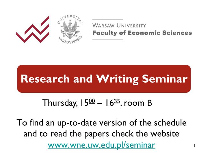 research and writing seminar