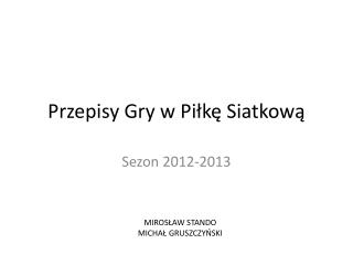 przepisy gry w pi k siatkow
