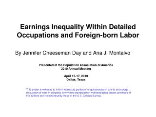 Earnings Inequality Within Detailed Occupations and Foreign-born Labor