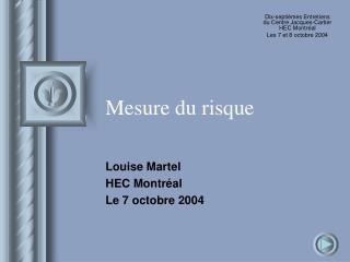 mesure du risque