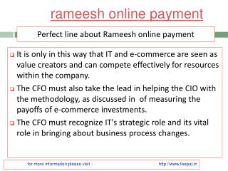 View about rameesh online payment