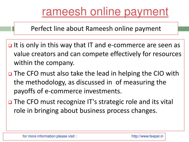 rameesh online payment