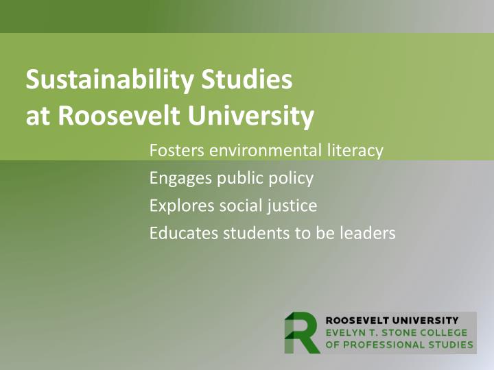 sustainability studies at roosevelt university