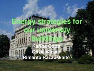 Energy strategies for our university buildings