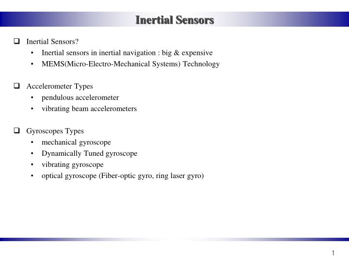 inertial sensors