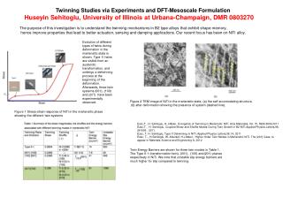 Twinning Studies via Experiments and DFT-Mesoscale Formulation