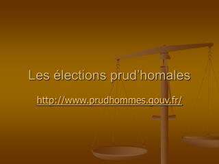 les lections prud homales