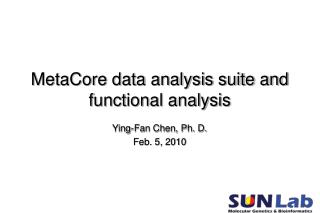 MetaCore data analysis suite and functional analysis
