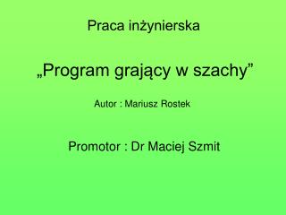 program graj cy w szachy