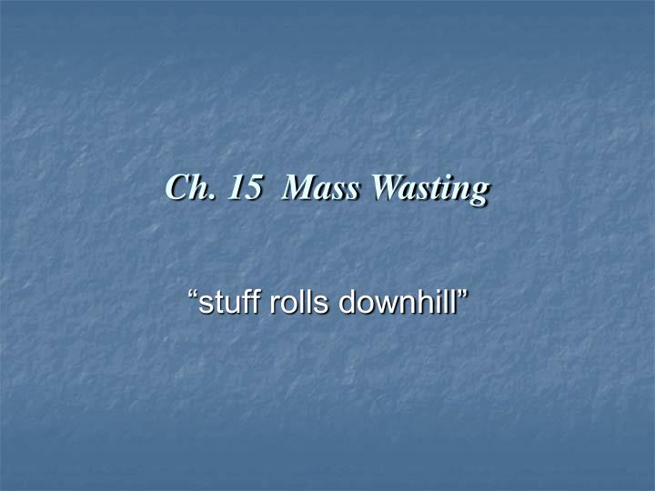 ch 15 mass wasting
