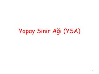 yapay sinir a ysa