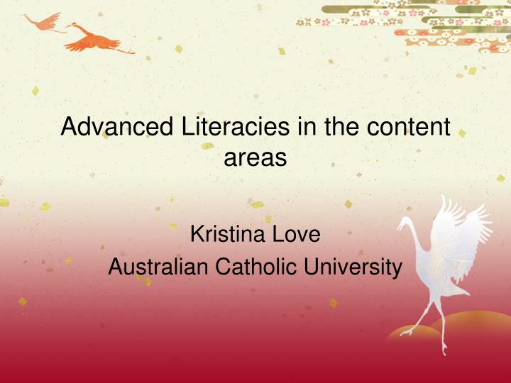 advanced literacies in the content areas