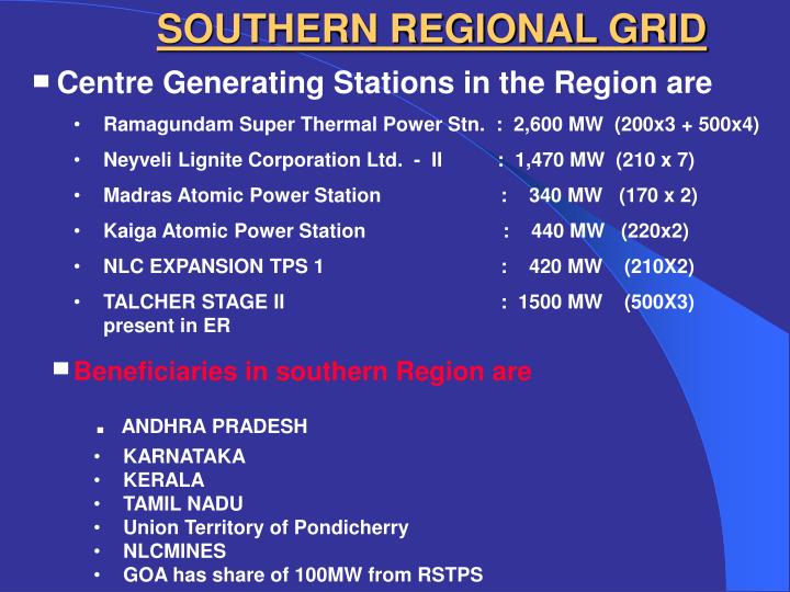 southern regional grid