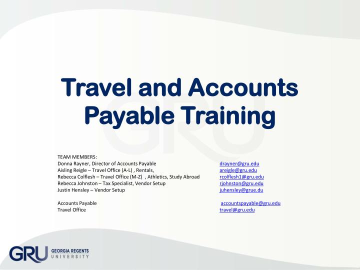 travel and accounts payable training