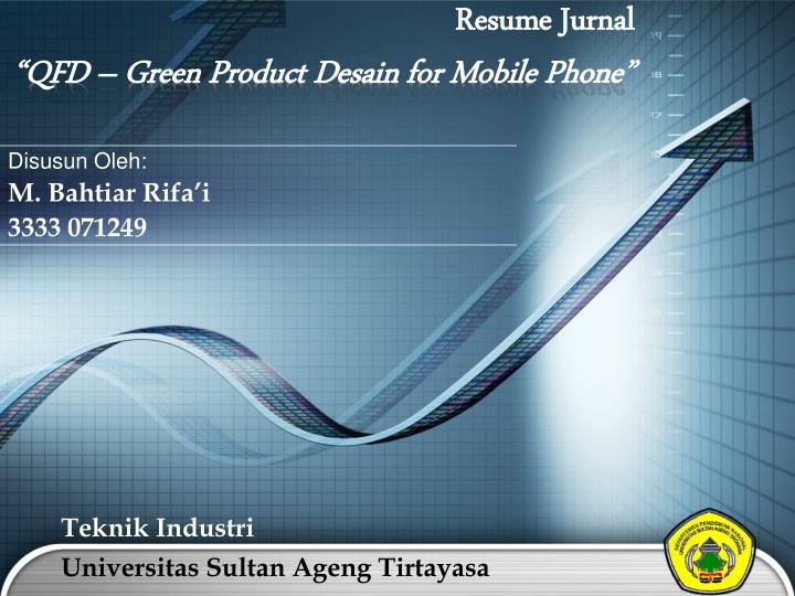resume jurnal qfd green product desain for mobile phone