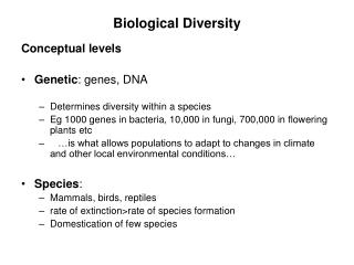 Biological Diversity