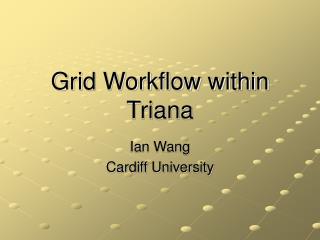 Grid Workflow within Triana
