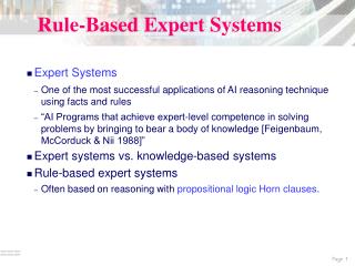 Rule-Based Expert Systems