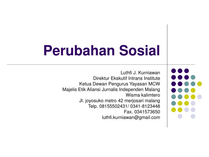 perubahan sosial